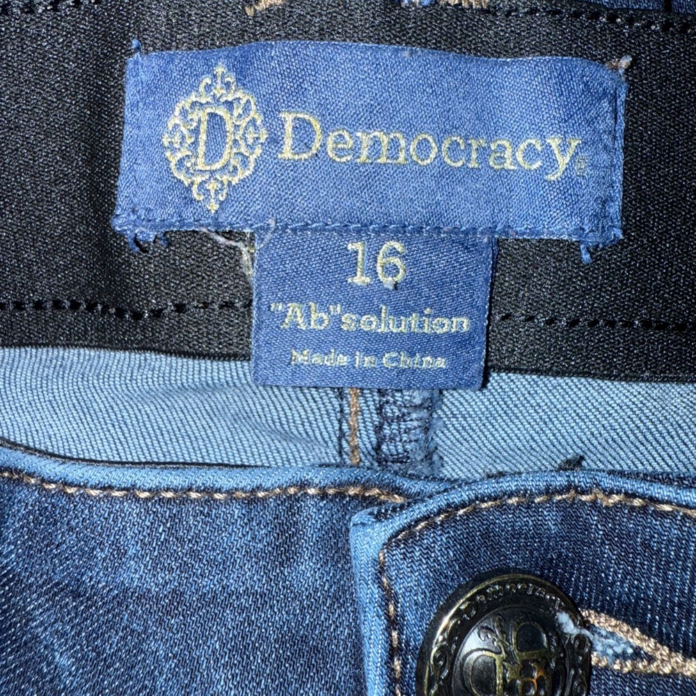Democracy "Ab"solution Denim Patriot Straight Leg Jeans women’s Sz 16 slimming - Picture 8 of 11